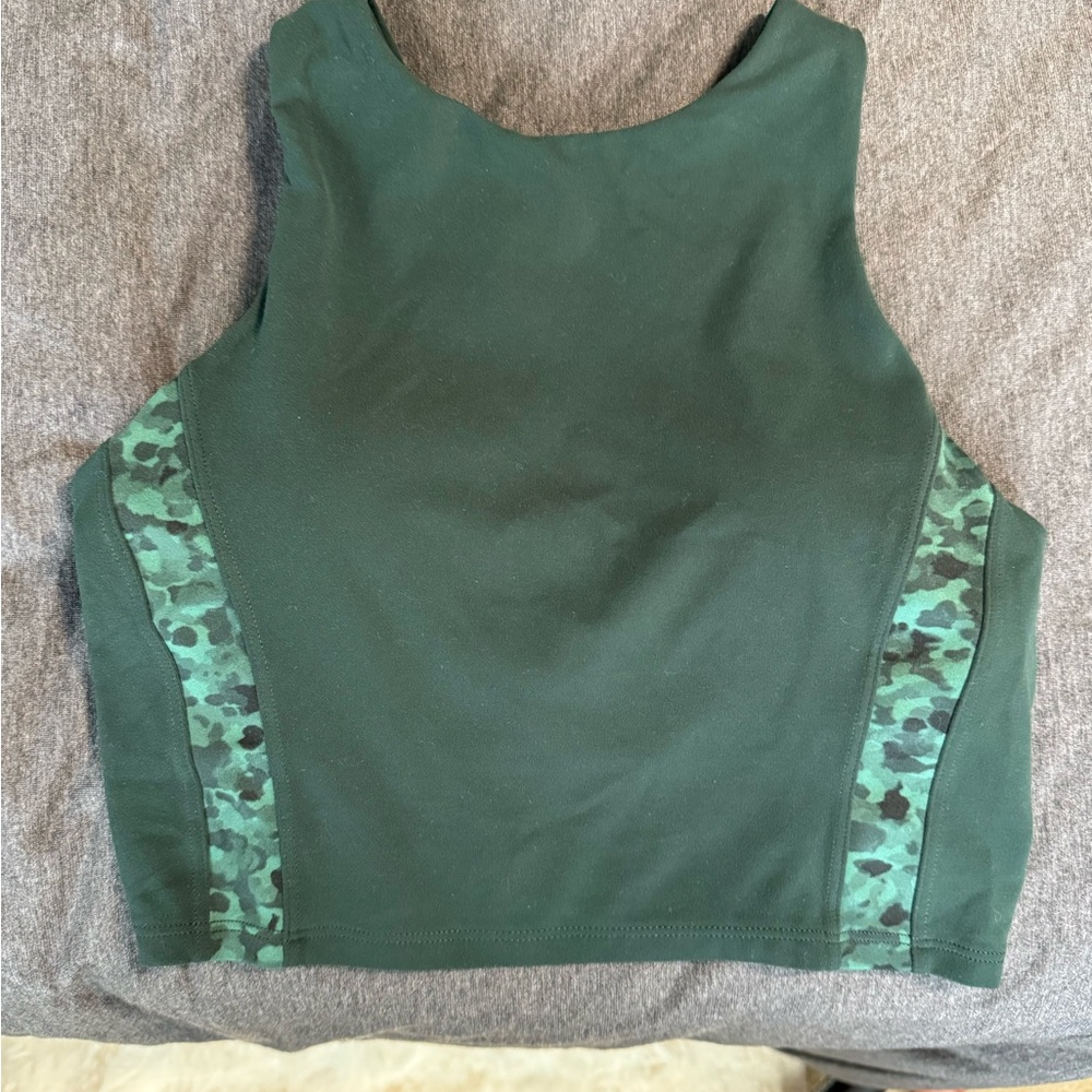 Athleta Forest Green Camouflage Tank Top